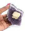 Calcite Cube on Amethyst - 0