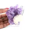 Calcite Crystals on Amethyst - 0