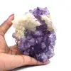 Amethyst Druse with Calcite - 0