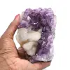 Calcite on Amethyst - 1
