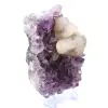 Calcite on Amethyst - 3
