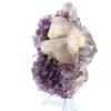 Calcite on Amethyst - 5