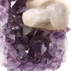 Calcite on Amethyst - 7