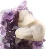 Calcite on Amethyst - 8