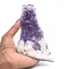 Amethyst Druse with Calcite - 0