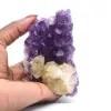 Calcite Crystals on Amethyst - 0