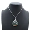 Printed jasper drop pendant - 0