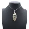 Printed jasper flame pendant - 0