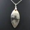 Printed jasper flame pendant - 2