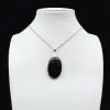 Black tourmaline pendant - 0