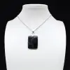 Black tourmaline pendant - 0