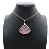 Rose Quartz Fan Pendant - 0