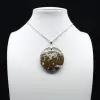 Round Orbicular Jasper Pendant - 0