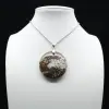 Round Orbicular Jasper Pendant - 1