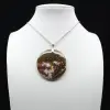 Round Orbicular Jasper Pendant - 1