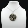 Round Orbicular Jasper Pendant - 1