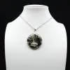Round Orbicular Jasper Pendant - 0