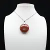 Round Red Jasper Pendant - 0