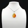 Carnelian drop pendant - 0