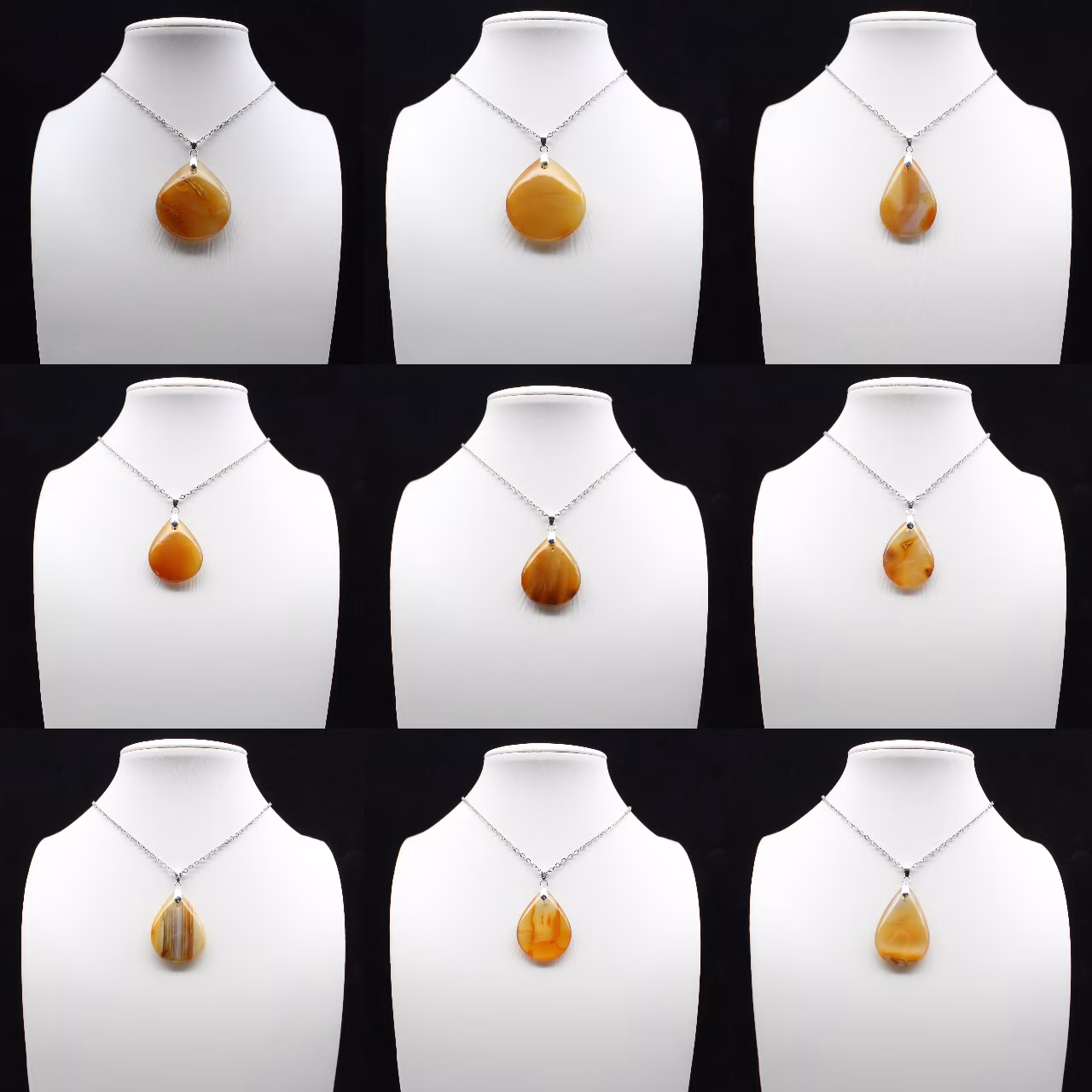 Carnelian drop pendant
