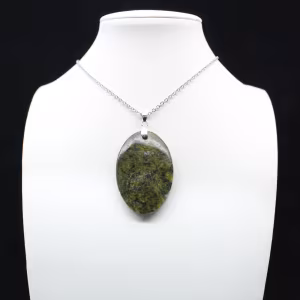 Green Opal Oval Pendant