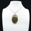Green Opal Oval Pendant - 0