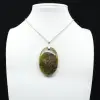 Green Opal Oval Pendant - 1