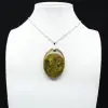Green Opal Oval Pendant - 0