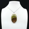 Green Opal Oval Pendant - 1