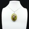 Green Opal Oval Pendant - 0