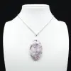 Lepidolite Oval Pendant - 1