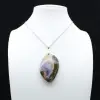 Orbicular Jasper Flame Pendant - 0