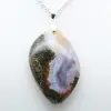 Orbicular Jasper Flame Pendant - 2