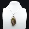 Orbicular Jasper Flame Pendant - 0
