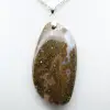 Orbicular Jasper Flame Pendant - 2