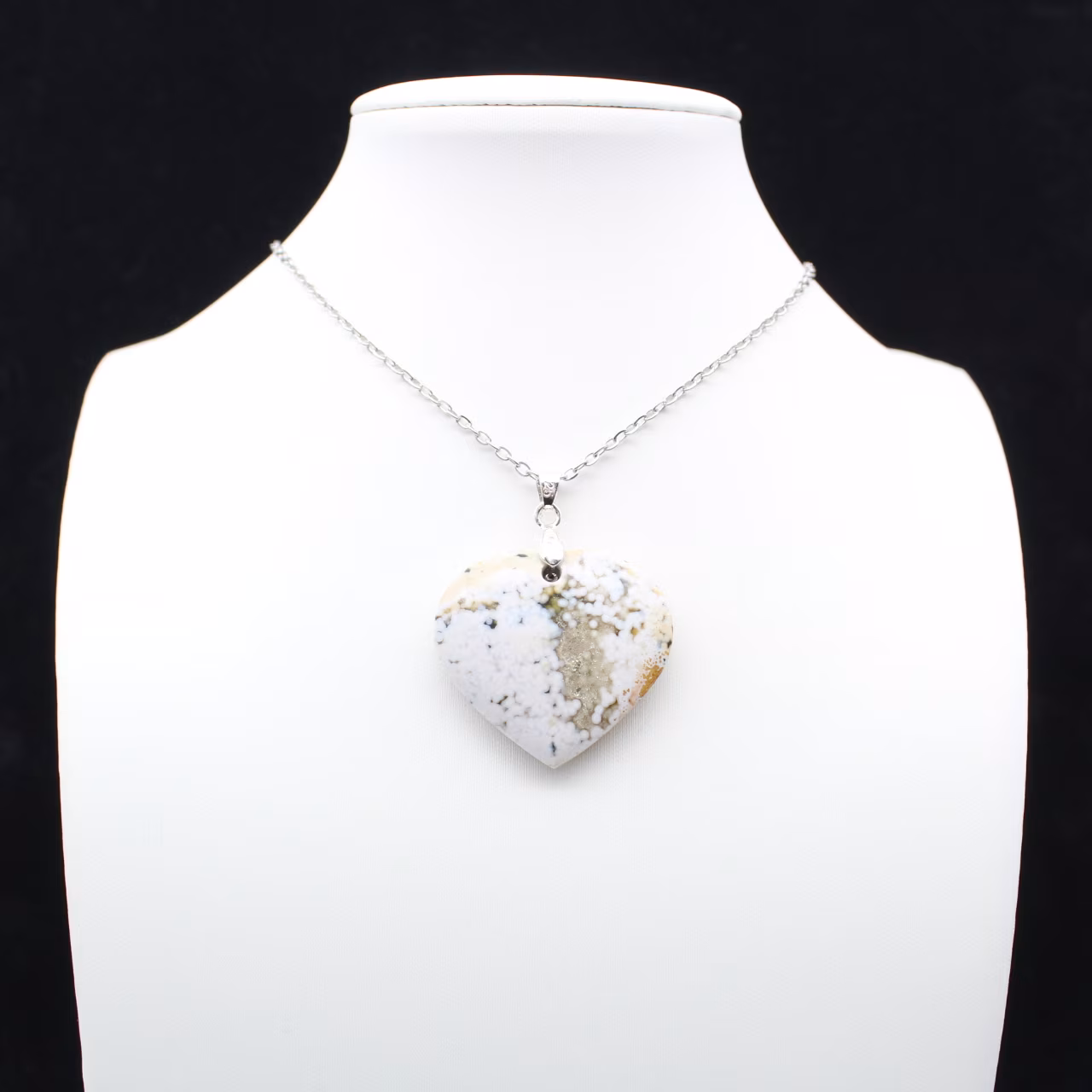 Orbicular Jasper Heart Pendant