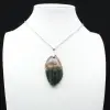 Orbicular Jasper Flame Pendant - 0