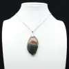 Orbicular Jasper Flame Pendant - 1