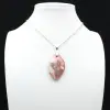 Orbicular Jasper Leaf Pendant - 1