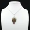 Orbicular Jasper Leaf Pendant - 1