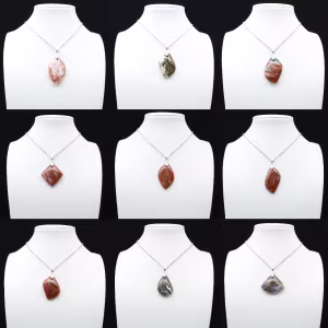 Orbicular Jasper Diamond Pendant