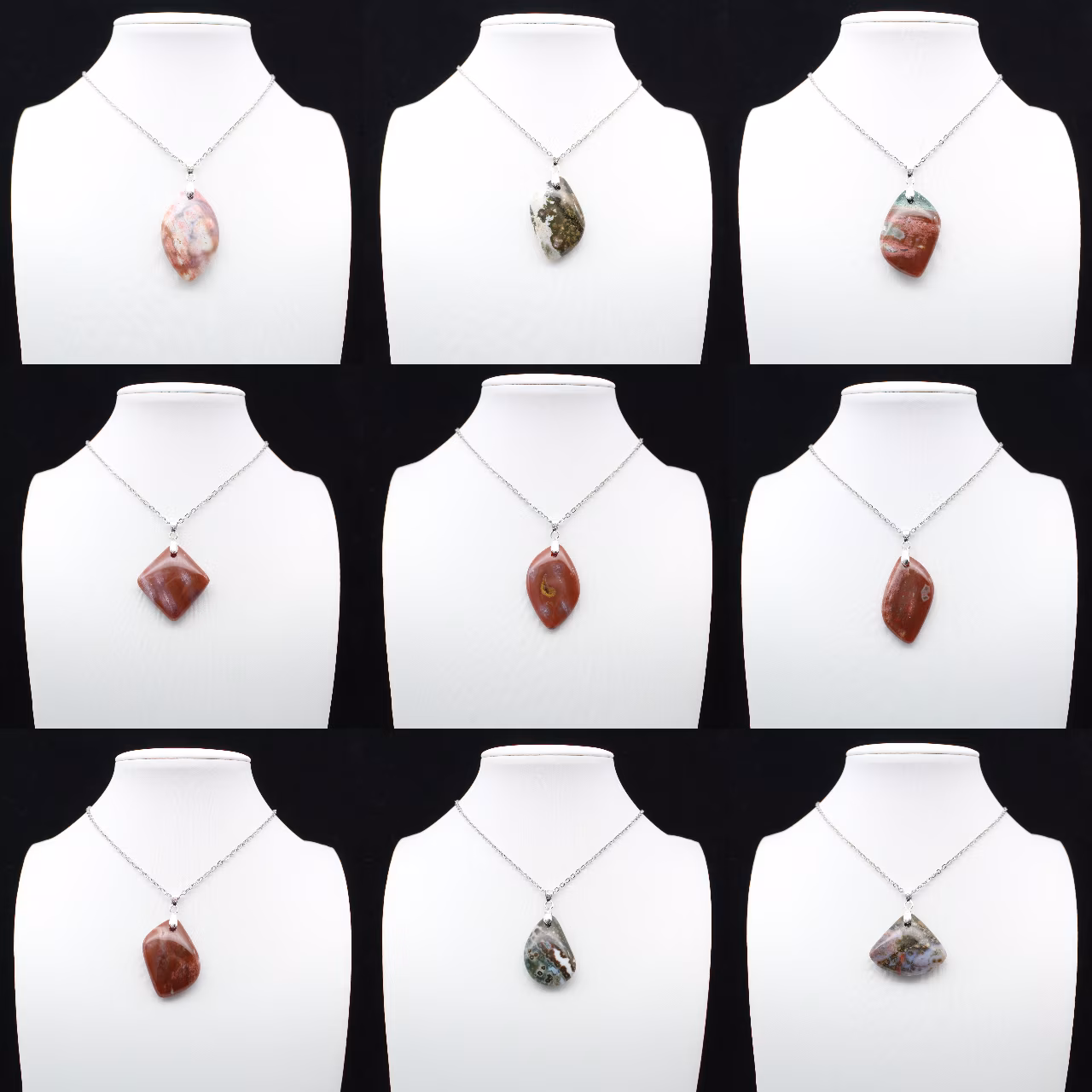 Orbicular Jasper Diamond Pendant