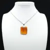 Square carnelian pendant - 2