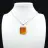 Square carnelian pendant