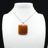 Square carnelian pendant - 0
