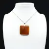 Square carnelian pendant - 2