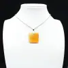 Square carnelian pendant - 2