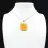 Square carnelian pendant