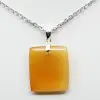 Square carnelian pendant - 1