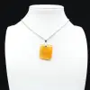 Square carnelian pendant - 2